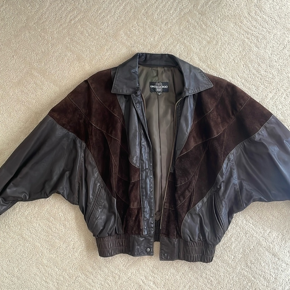 Vintage (80’s) leather and suede bomber